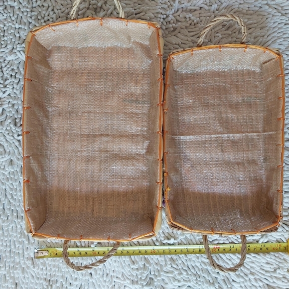 Unbranded floral woven baskets (set of 2) - Picture 4 of 6